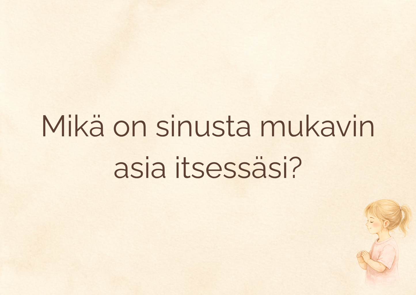 Keskustelukortit leikki-ikäiselle lapselle ja vanhemmalle