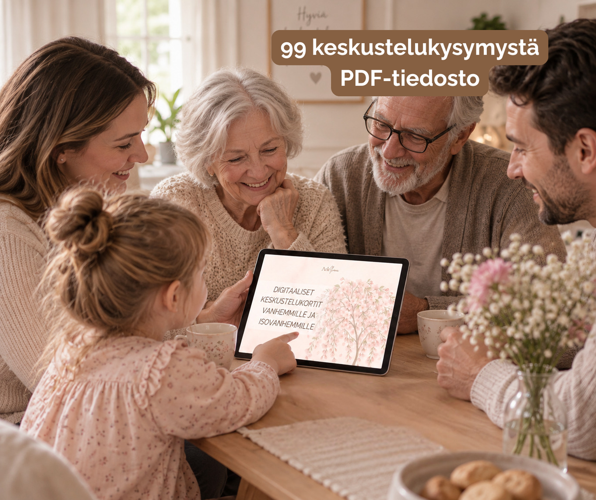 Digitaaliset keskustelukortit vanhemmille ja isovanhemmille