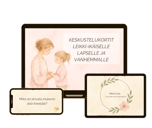 Keskustelukortit leikki-ikäiselle lapselle ja vanhemmalle