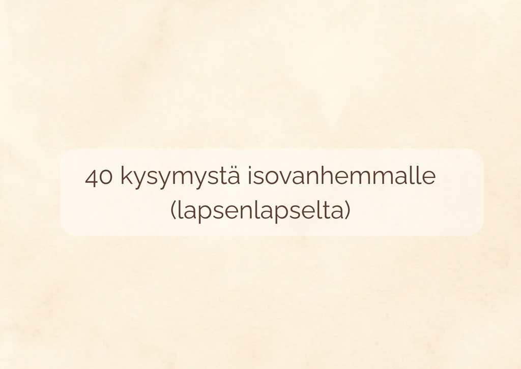 Digitaaliset keskustelukortit isovanhemmalle ja lapsenlapselle