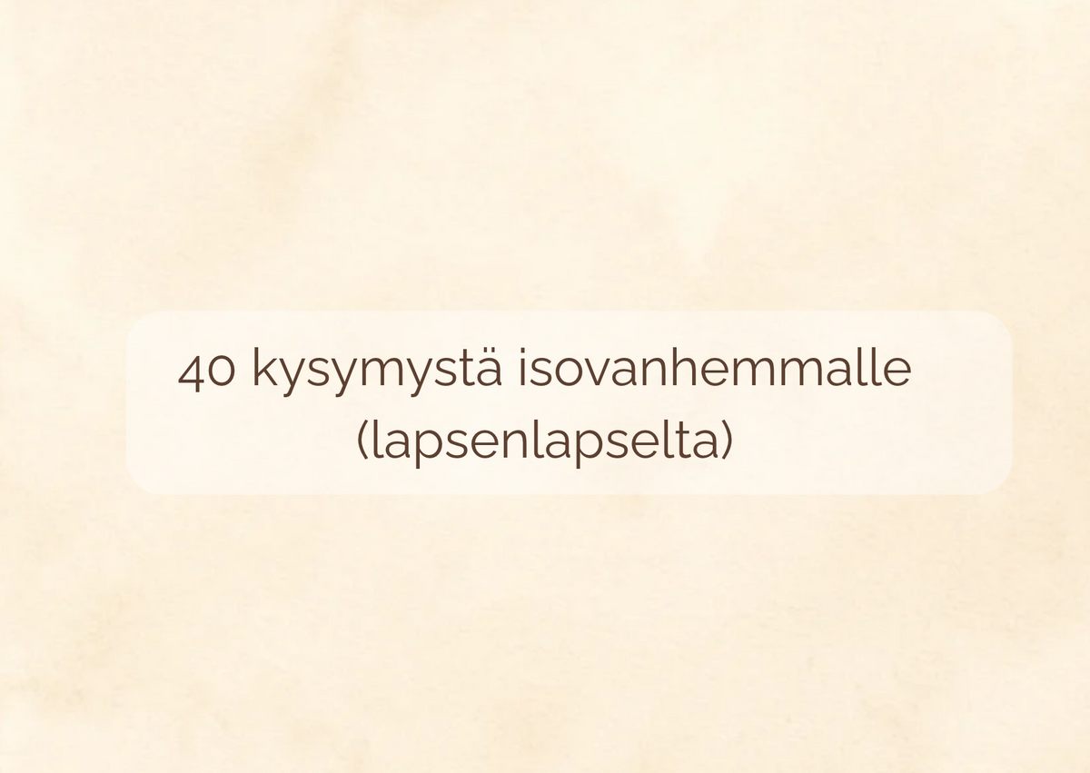Digitaaliset keskustelukortit isovanhemmalle ja lapsenlapselle