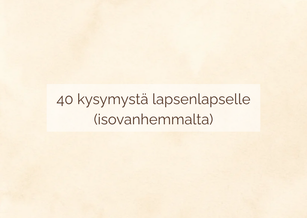 Digitaaliset keskustelukortit isovanhemmalle ja lapsenlapselle