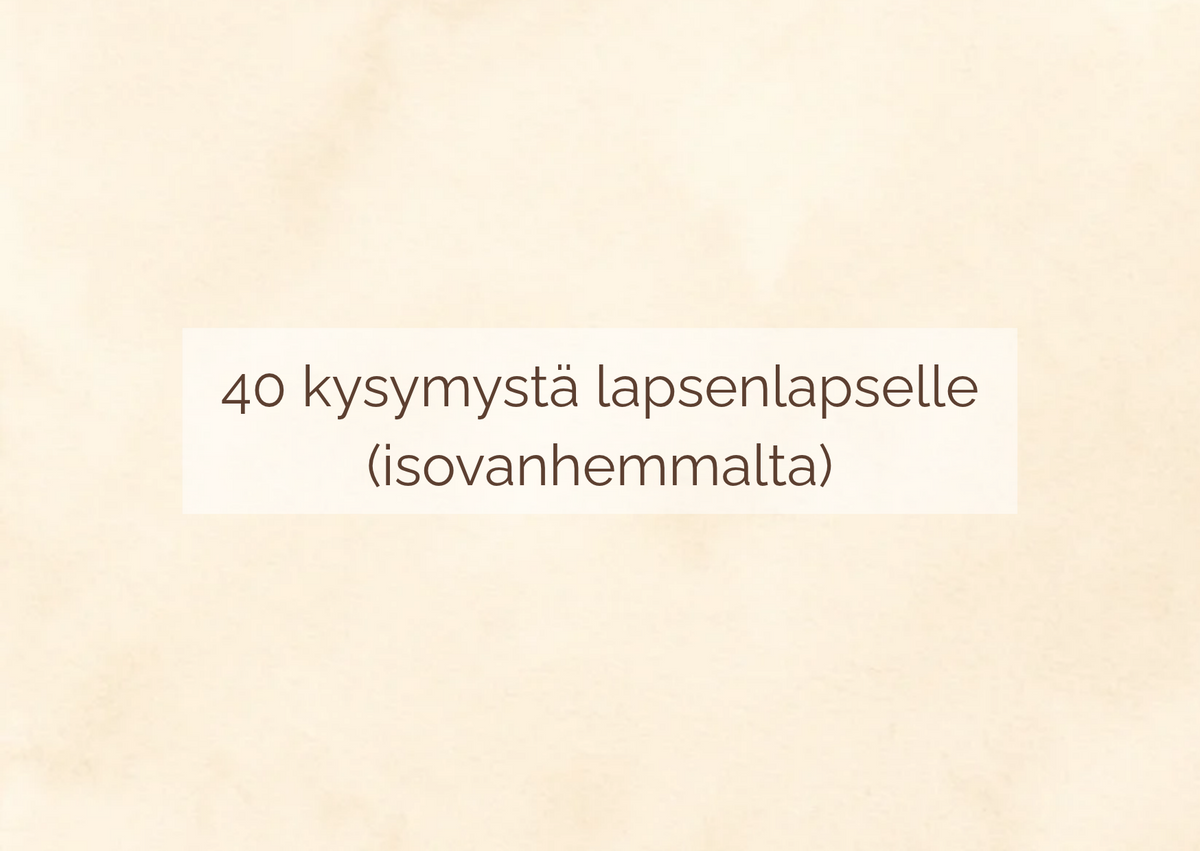 Digitaaliset keskustelukortit isovanhemmalle ja lapsenlapselle