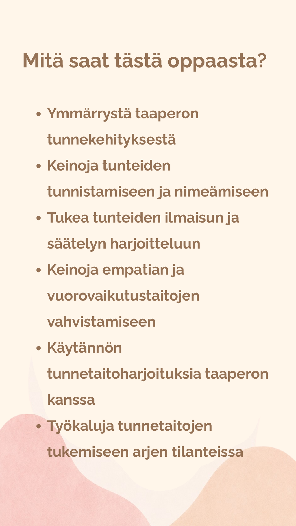 Tunnetaitoja taaperolle – Yhteisiä hetkiä tunteiden äärellä