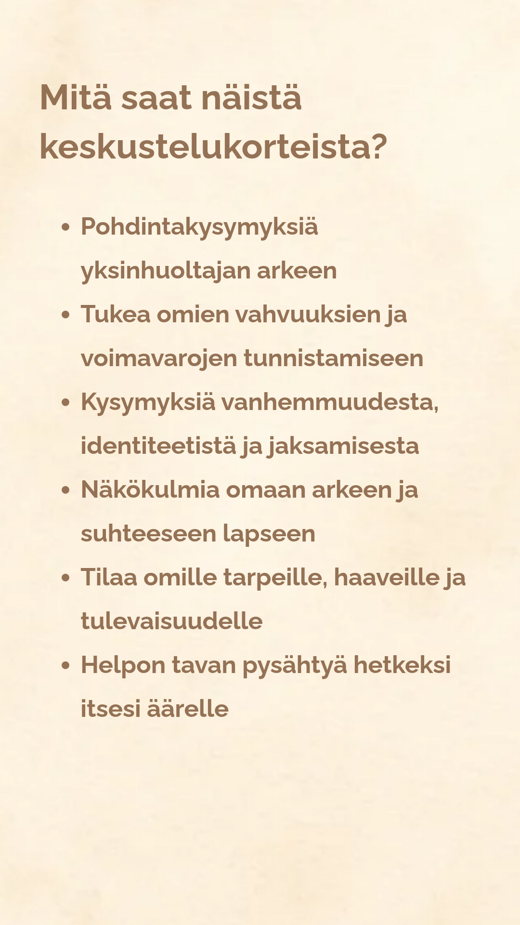 Yksinhuoltajan voimakortit (digitaaliset)
