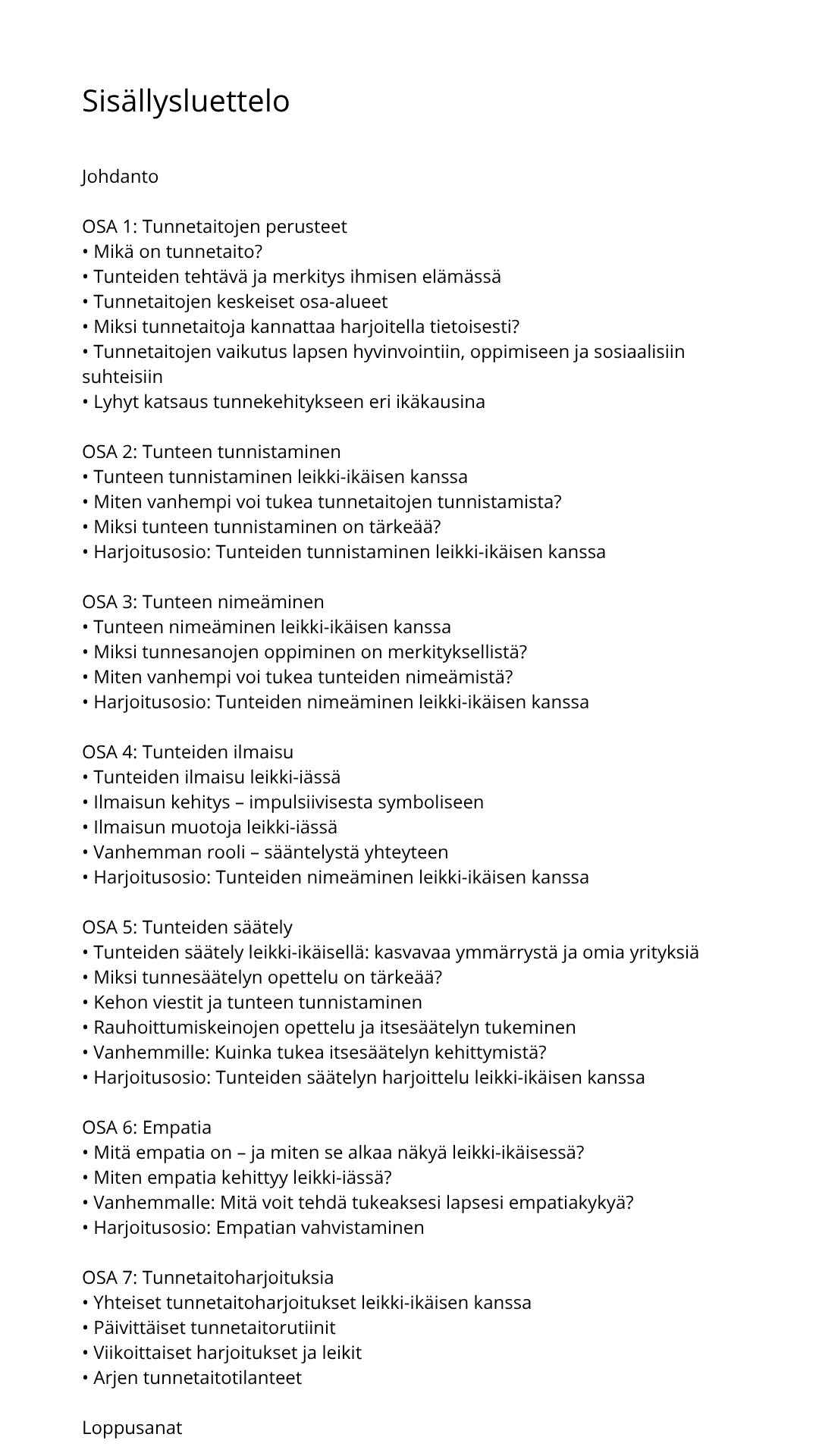 Tunnetaitoja leikki-ikäiselle – Yhteisiä hetkiä tunteiden äärellä